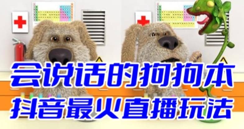 抖音无人直播玩法会说话的狗狗本弹幕礼物互动小游戏（游戏软件+开播教程）搞钱项目网-网创项目资源站-副业项目-创业项目-搞钱项目搞钱项目网