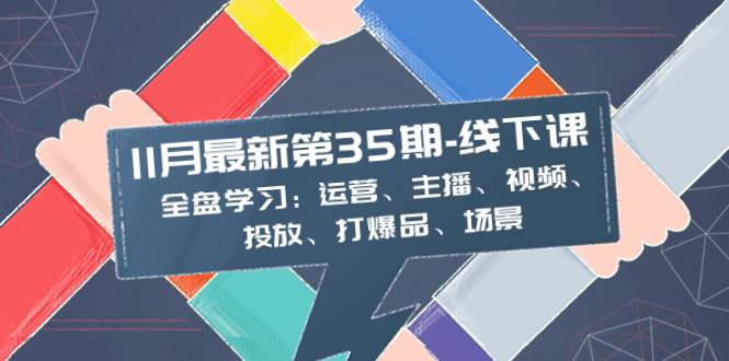 11月最新-35期-线下课：全盘学习：运营、主播、视频、投放、打爆品、场景搞钱项目网-网创项目资源站-副业项目-创业项目-搞钱项目搞钱项目网