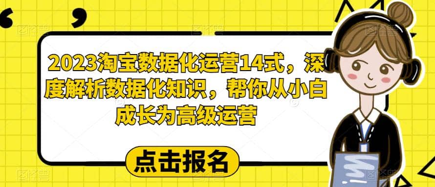2023淘宝数据化-运营 14式，深度解析数据化知识，帮你从小白成长为高级运营搞钱项目网-网创项目资源站-副业项目-创业项目-搞钱项目搞钱项目网