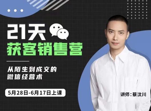21天获客销售营，从陌生到成交的微信经营术，带你破解微信的获客与变现搞钱项目网-网创项目资源站-副业项目-创业项目-搞钱项目搞钱项目网