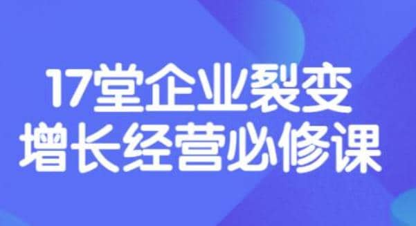 《盈利增长17堂必修课》企业裂变增长的经营智慧,带你了解增长的本质搞钱项目网-网创项目资源站-副业项目-创业项目-搞钱项目搞钱项目网