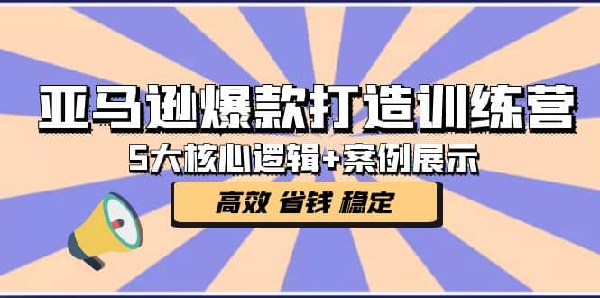 亚马逊爆款打造训练营：5大核心逻辑+案例展示 打造爆款链接 高效 省钱 稳定搞钱项目网-网创项目资源站-副业项目-创业项目-搞钱项目搞钱项目网
