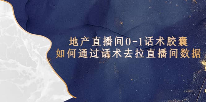 地产-直播间0-1话术胶囊，知道怎么通过话术去拉直播间数据搞钱项目网-网创项目资源站-副业项目-创业项目-搞钱项目搞钱项目网