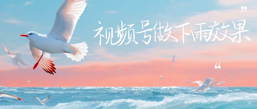 视频号做下雨视频一个账号一周涨粉10W+年入100w搞钱项目网-网创项目资源站-副业项目-创业项目-搞钱项目搞钱项目网