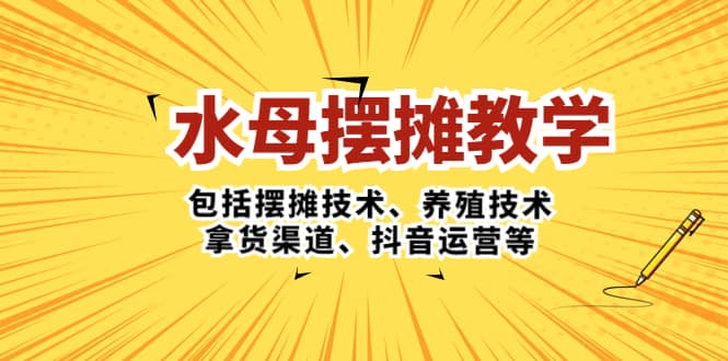 水母·摆摊教学，包括摆摊技术、养殖技术、拿货渠道、抖音运营等搞钱项目网-网创项目资源站-副业项目-创业项目-搞钱项目搞钱项目网