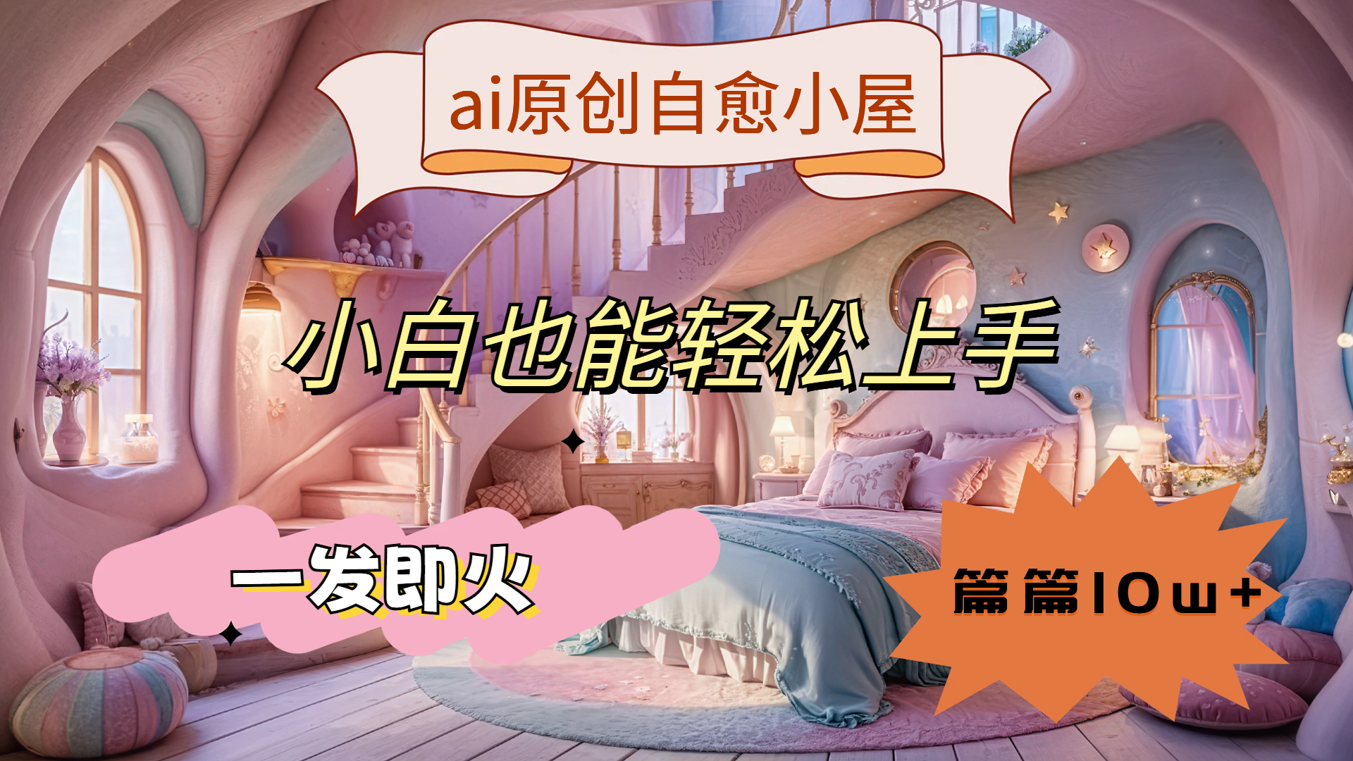 ai原创治愈小屋,小白也能轻松上手,一发即火,篇篇10w+搞钱项目网-网创项目资源站-副业项目-创业项目-搞钱项目搞钱项目网