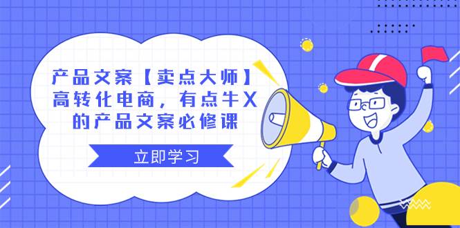 产品文案【卖点大师】高转化电商，有点牛X的 产品文案必修课搞钱项目网-网创项目资源站-副业项目-创业项目-搞钱项目搞钱项目网