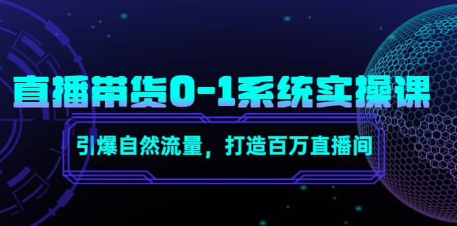 直播带货0-1系统实操课,引爆自然流量,打造百万直播间搞钱项目网-网创项目资源站-副业项目-创业项目-搞钱项目搞钱项目网