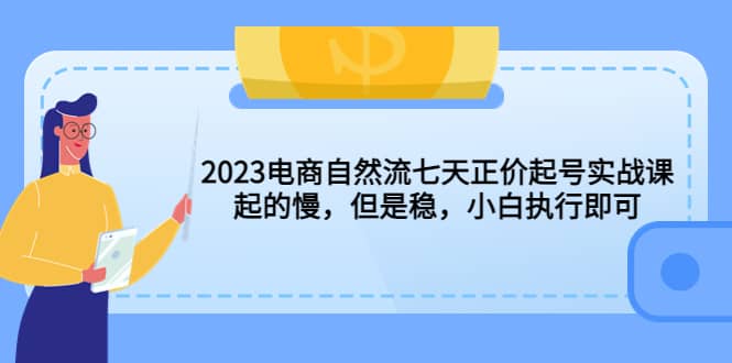 2023电商自然流七天正价起号实战课：起的慢，但是稳，小白执行即可搞钱项目网-网创项目资源站-副业项目-创业项目-搞钱项目搞钱项目网