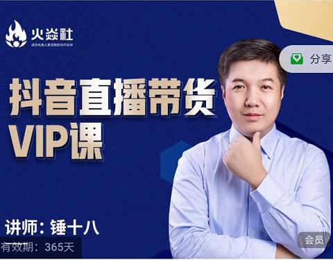 锤十八-抖音直播带货VIP课，专注直播带货有效盈利模式搞钱项目网-网创项目资源站-副业项目-创业项目-搞钱项目搞钱项目网