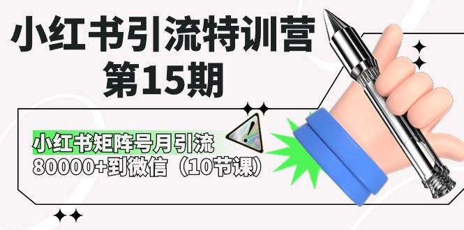 小红书引流特训营-第15期，小红书矩阵号月引流80000+到微信（10节课）搞钱项目网-网创项目资源站-副业项目-创业项目-搞钱项目搞钱项目网