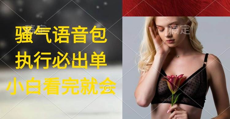 执行就出单，日入2000+，超火骚气语音包，小白看完课程就能马上实操搞钱项目网-网创项目资源站-副业项目-创业项目-搞钱项目搞钱项目网