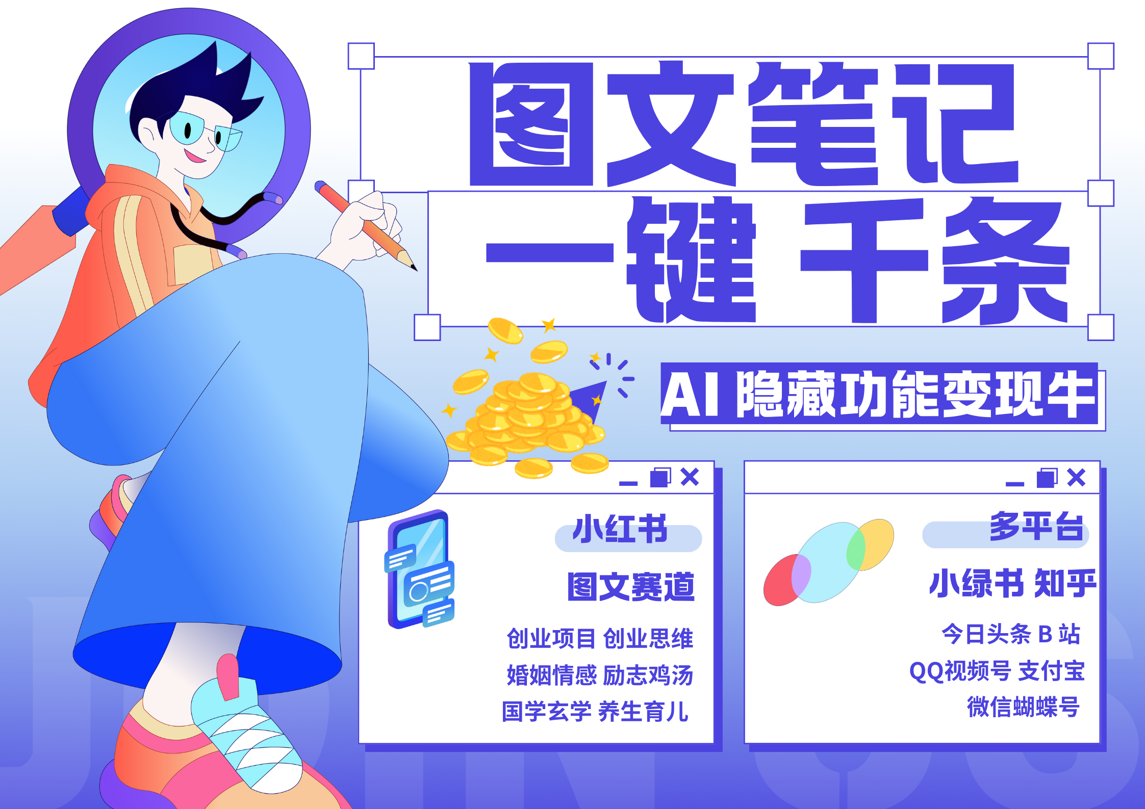 小红书小绿书 秒生图文一键千条 轻松变现3W+搞钱项目网-网创项目资源站-副业项目-创业项目-搞钱项目搞钱项目网
