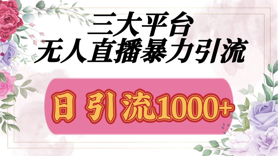 抖音，快手，视频号全平台通用，无人直播引流法，利用图片,模板,整套话术挂机全天支持矩阵操作，无限设备多开，超暴力引流，1000+高质量精准创业粉搞钱项目网-网创项目资源站-副业项目-创业项目-搞钱项目搞钱项目网