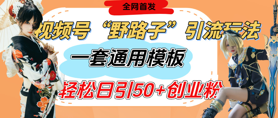 视频号“野路子”玩法，评论区疯狂截流，一套模板单日单号引流50+创业粉搞钱项目网-网创项目资源站-副业项目-创业项目-搞钱项目搞钱项目网