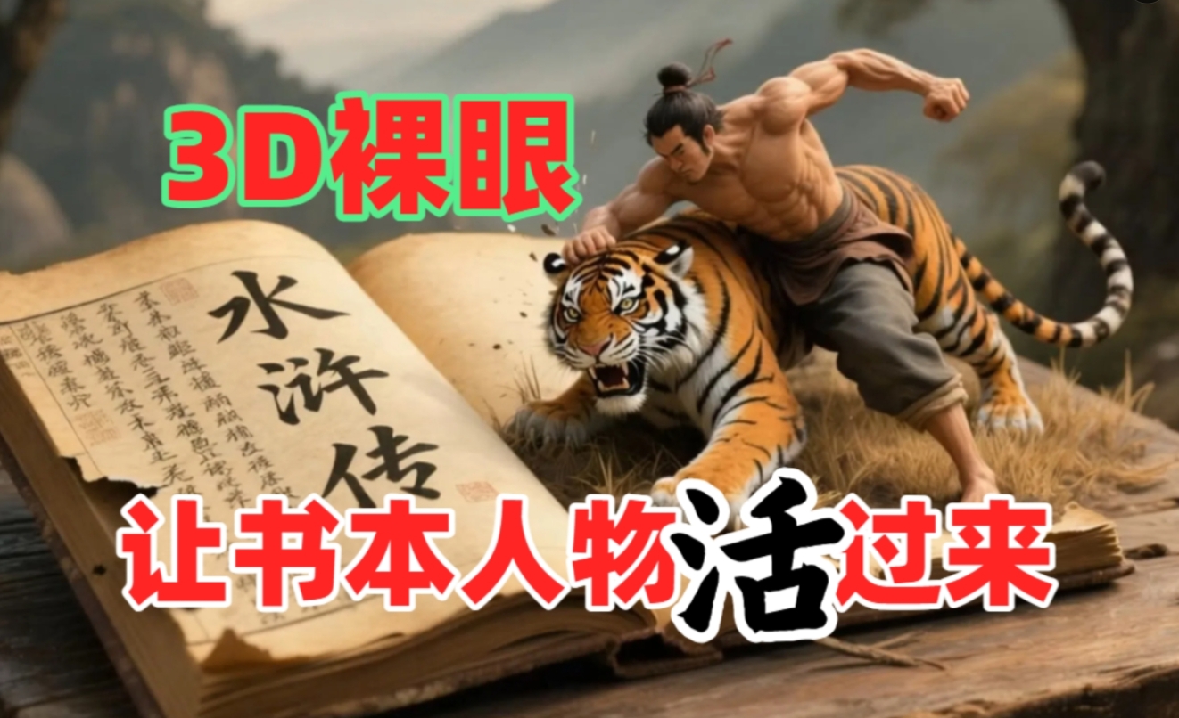 书本人物裸眼3D视频，一条视频收益过千，保姆级教程搞钱项目网-网创项目资源站-副业项目-创业项目-搞钱项目搞钱项目网