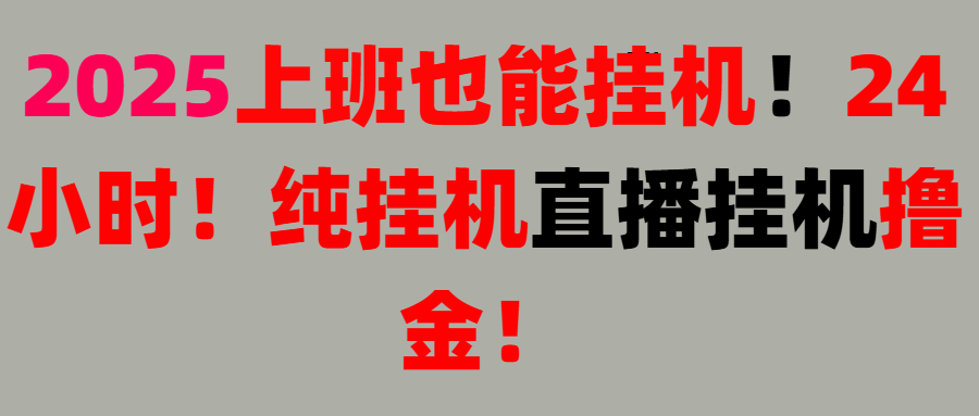 新手也能简单上手！零基础！上班也能挂机！24小时纯挂机！直播挂机撸金！搞钱项目网-网创项目资源站-副业项目-创业项目-搞钱项目搞钱项目网