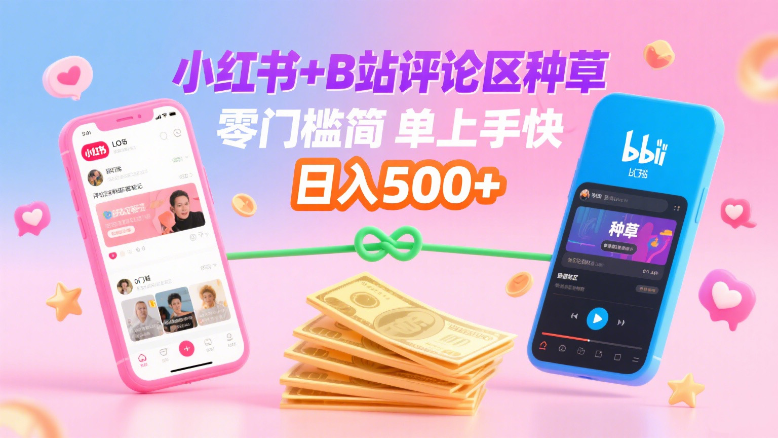 小红书+B站评论区种草，0门槛1分钟一单，只需复制粘贴，日入500+搞钱项目网-网创项目资源站-副业项目-创业项目-搞钱项目搞钱项目网