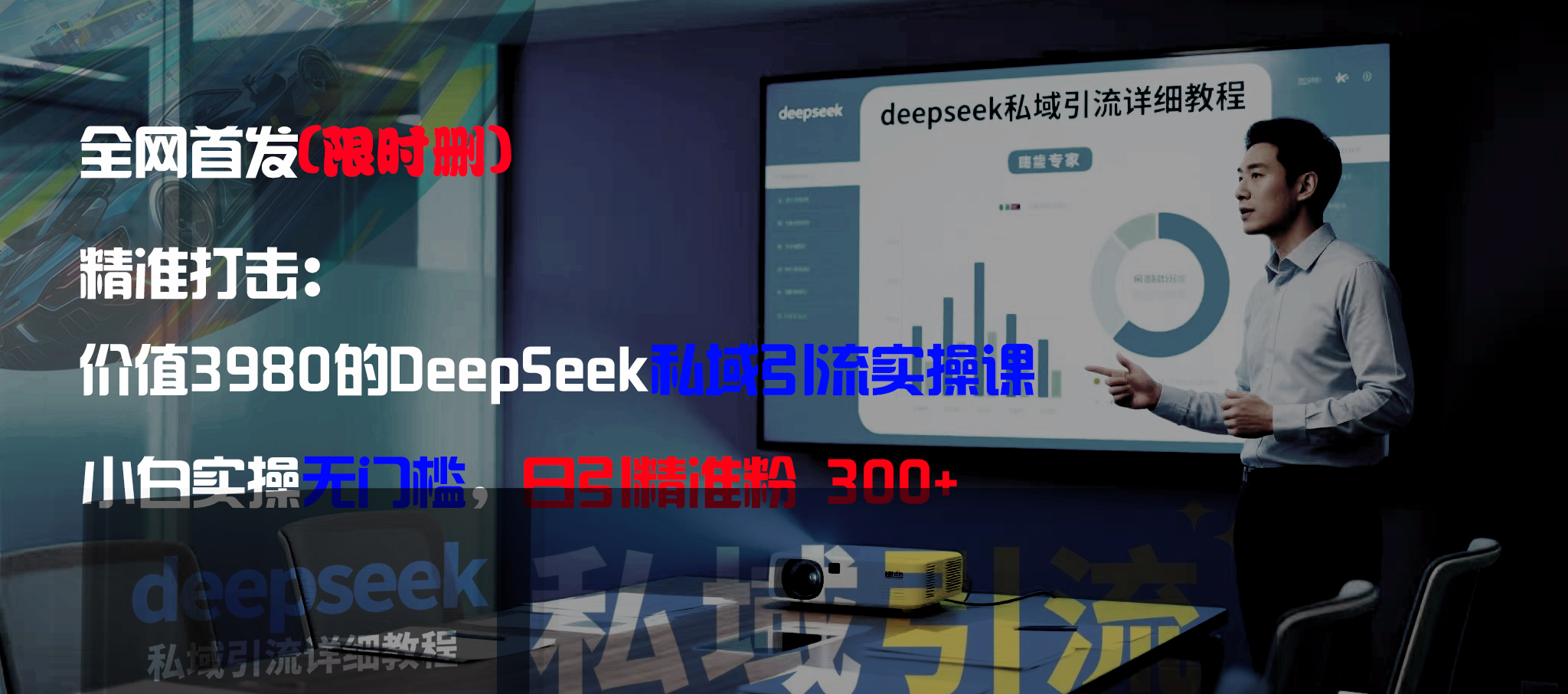 全网首发（限时删）精准打击：价值3980的DeepSeek私域引流实操课，小白实操无门槛，日引精准粉300+搞钱项目网-网创项目资源站-副业项目-创业项目-搞钱项目搞钱项目网