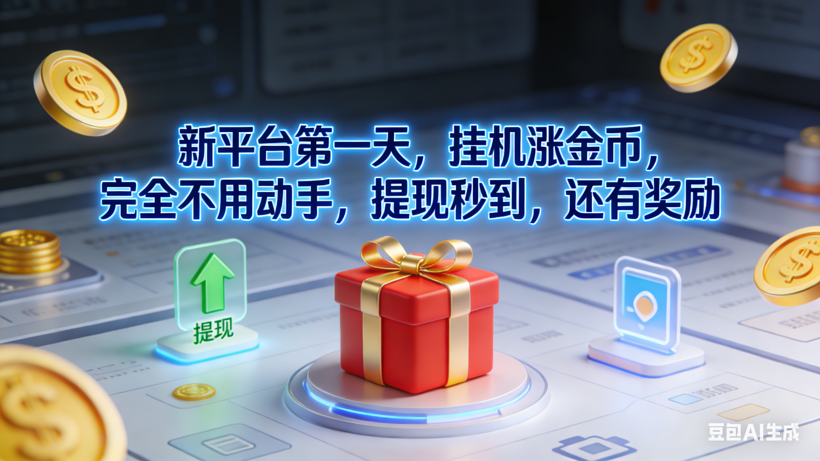 新平台第一天，挂机涨金币，完全不用动手，提现秒到，还有奖励搞钱项目网-网创项目资源站-副业项目-创业项目-搞钱项目搞钱项目网